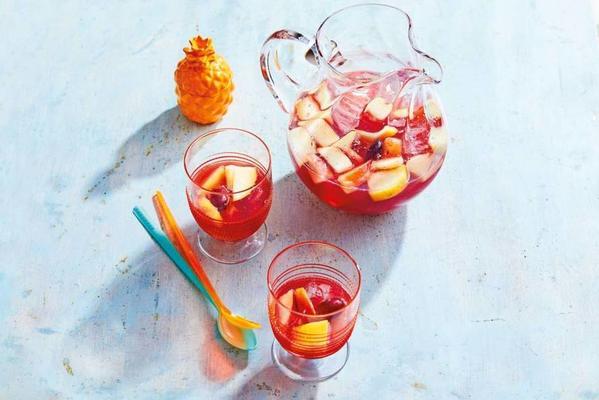 sangria with lots of fruit