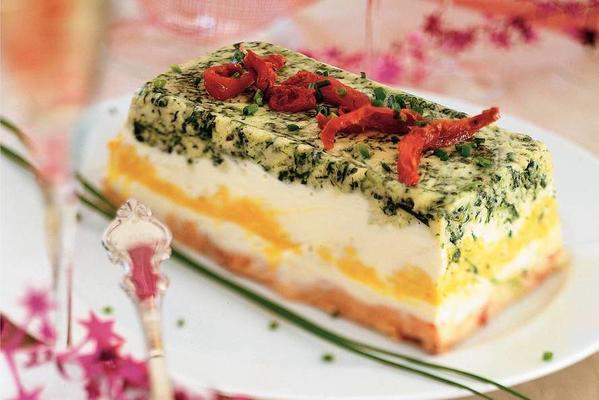 egg terrine with goat's cheese