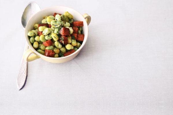green beans with chorizo