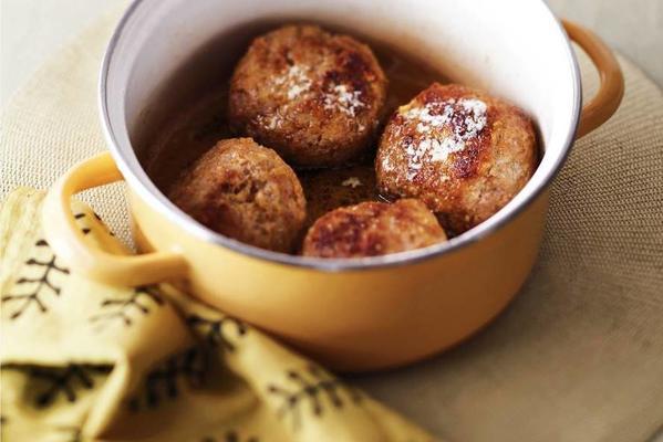 meatball with cheese and mustard