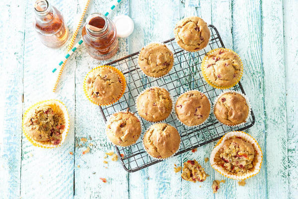 sweet breakfast muffins with sweet potato and beet