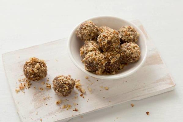 truffles from raw cocoa, goji berries and almonds