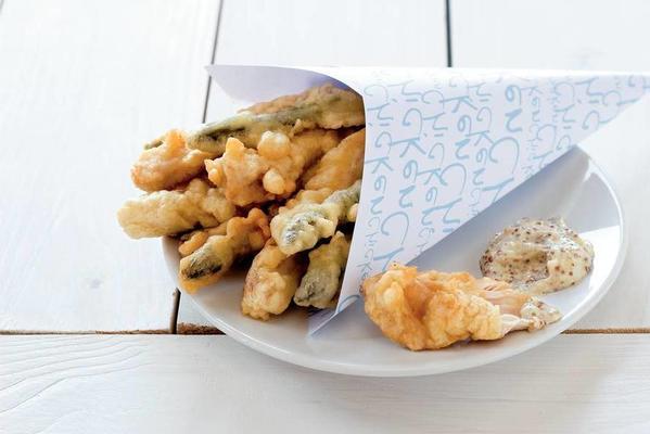 chicken and asparagus fritto