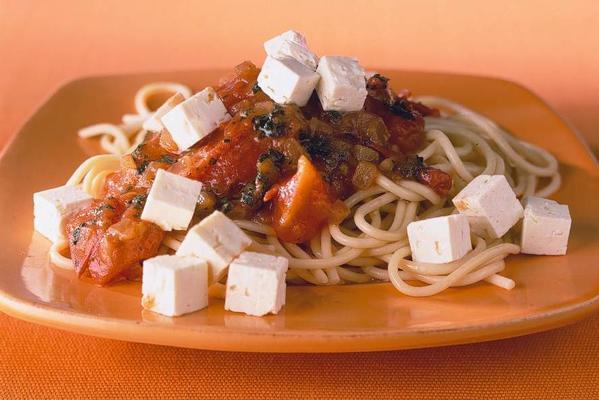 spaghetti with tomato-basil sauce