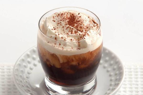 iced coffee with lumpy cream