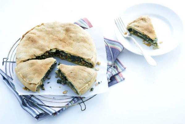 spinach pie with pine nuts