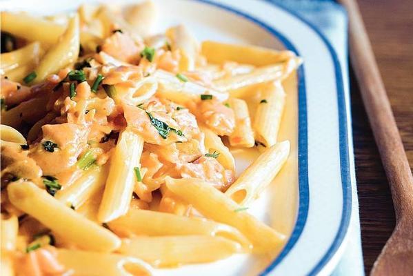 penne with smoked salmon