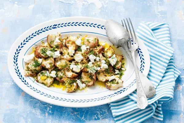 meiraap with herb oil and feta