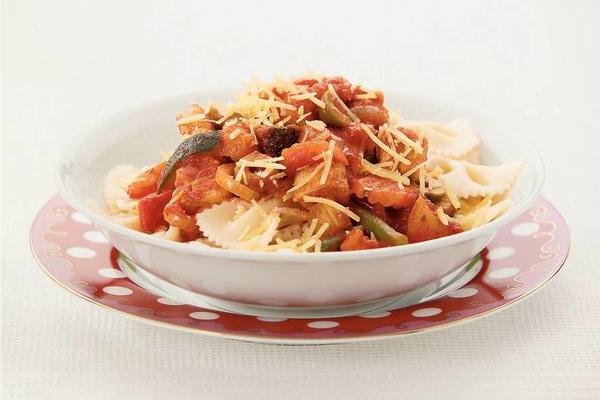 pasta with Italian stir-fry vegetables