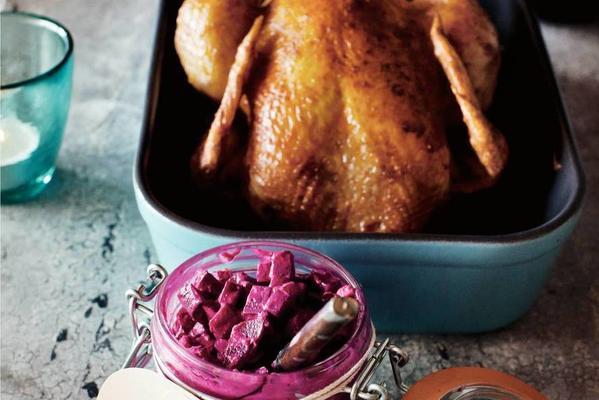 chicken with beet relish