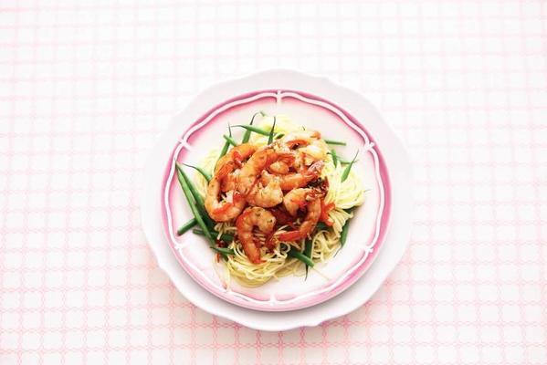 thai prawns with haricots verts