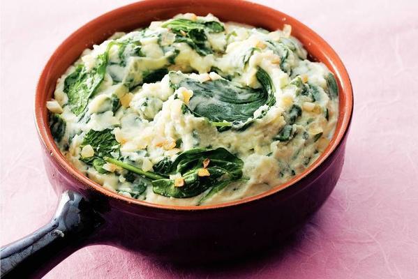 puree with spinach and ricotta