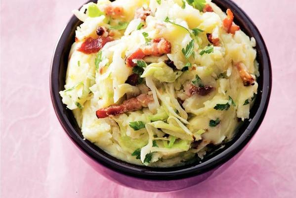 mashed with cabbage and bacon