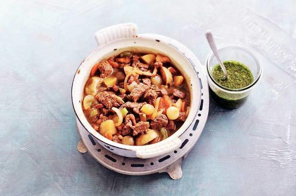 stew with mint sauce