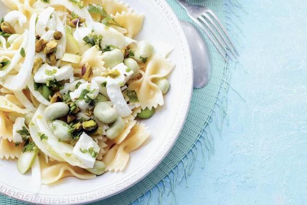 pasta salad with broad beans