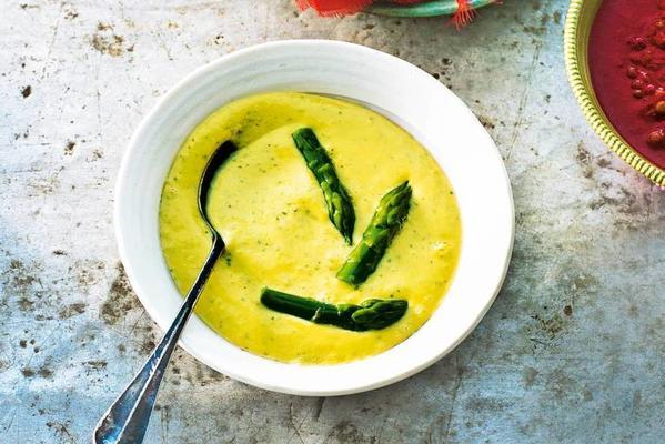 green asparagus and avocado soup
