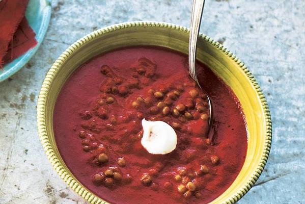 red pepper and beet soup