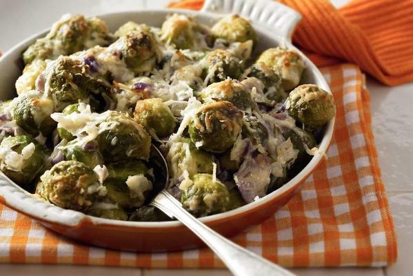 spicy sprouts gratin