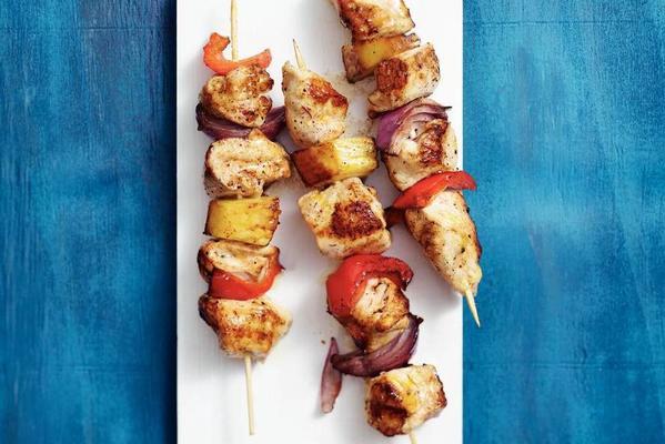 chicken skewers with pineapple