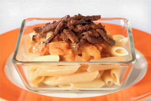penne with beef and fennel