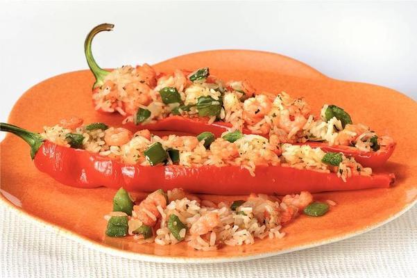 sweet pointed peppers with pandan rice