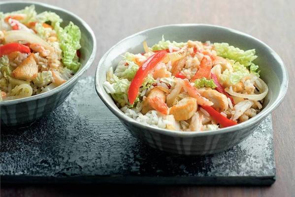 chinese cabbage with chicken and crab