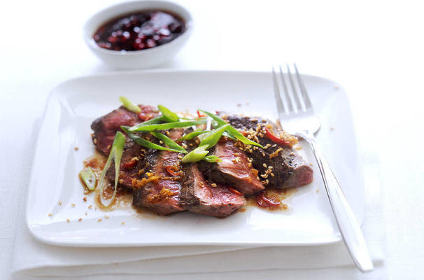 steak with soy, pepper and ginger