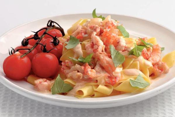 ribbon pasta with creamy crayfish