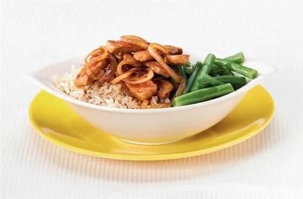 pork strips with sweet soy sauce