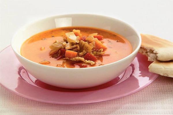 carrot-curry soup with turkey