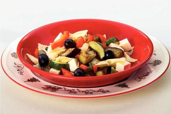 ratatouille pasta salad with vinaigrette