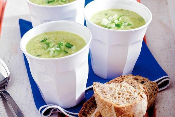 salad soup with cucumber