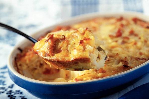 casserole with onion and bacon