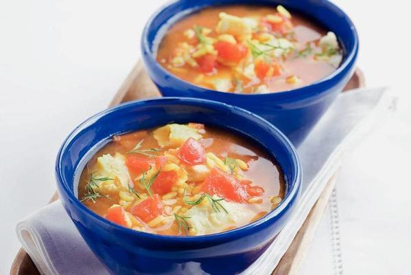 tomato-fish soup with rice