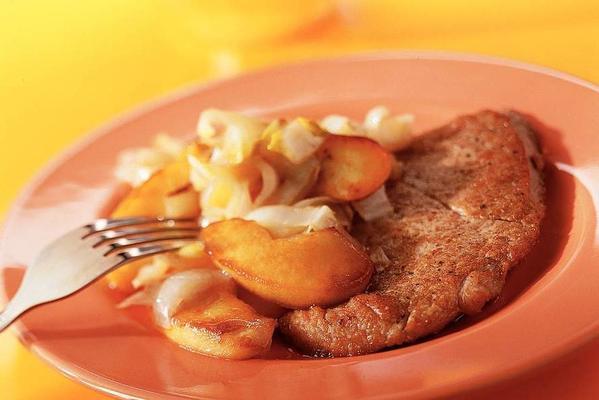 schnitzel with sweet chicory