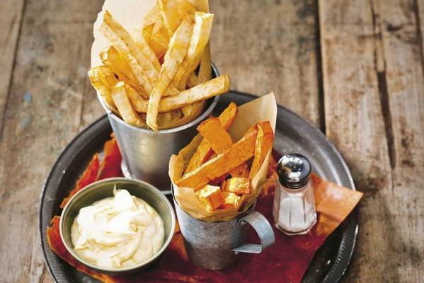 French fries and celeriac frites