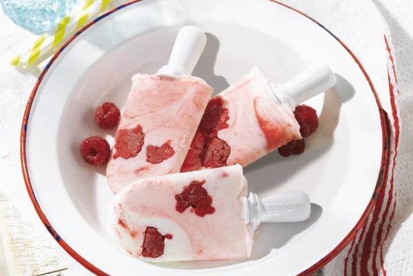 lemon-raspberry ice creams