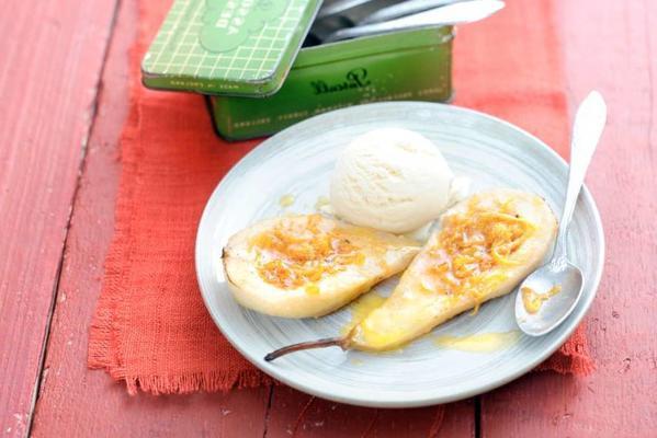 pears with orange butter
