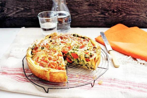 walnut quiche with old cheese
