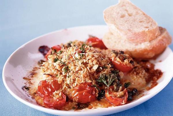 cod dish with oatmeal crust