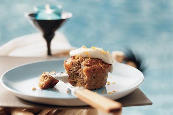 nuts-fruitcake with brandy sauce