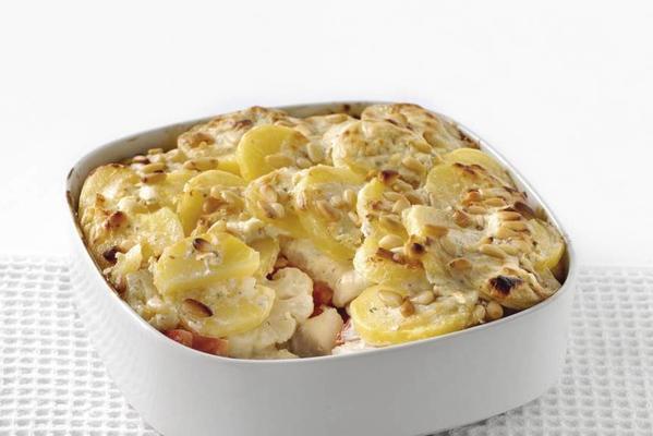 casserole with white fish and cream cheese