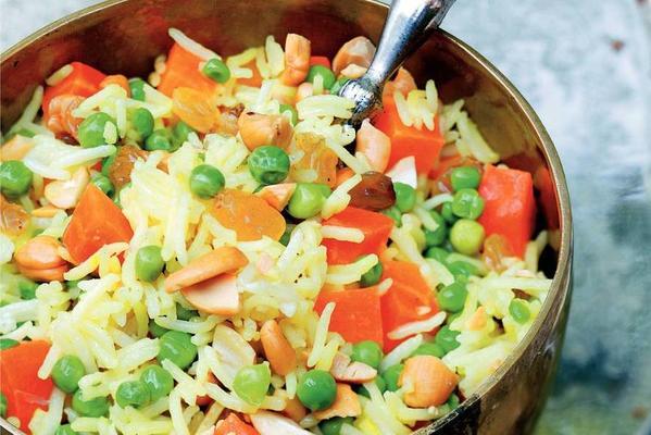 saffron rice with vegetables