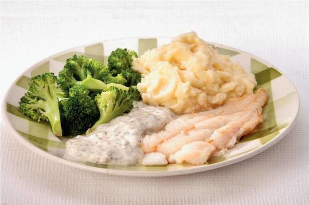 cod with creamy broccoli