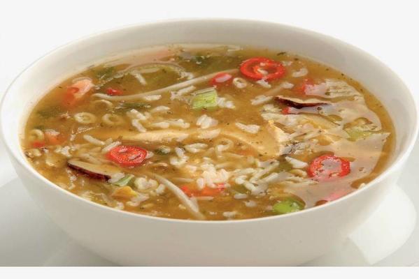 oriental chicken soup with lemongrass