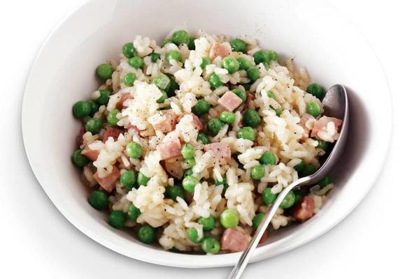risotto with ham