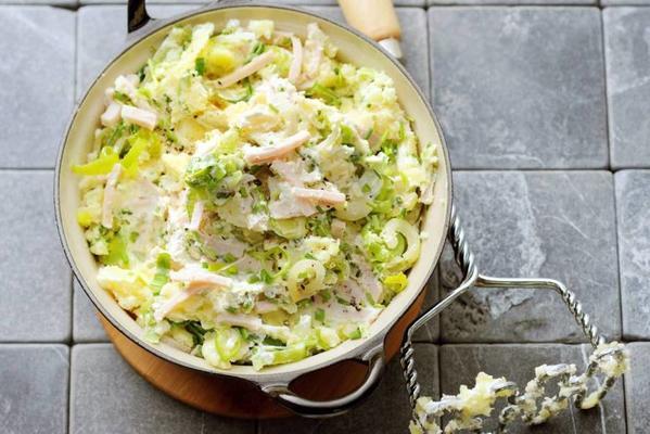 stew with leeks-cream cheese and chicken