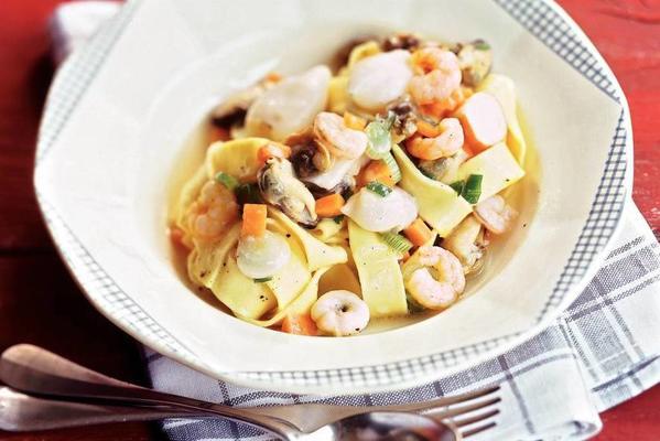 pappardelle with seafood