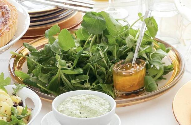 green herb salad
