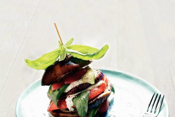 grilled vegetables with mozzarella
